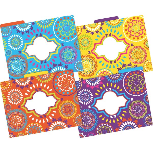 Moroccan Designer Letter-Size File Folders, Multi-Design Set, 24/Package